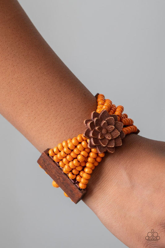 Paparazzi Accessories - Tropical Sanctuary - Orange Bracelet - Bling by JessieK