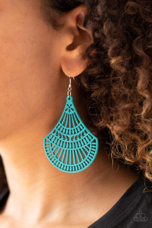 Paparazzi Accessories - Tropical Tempest - Blue Earrings - Bling by JessieK