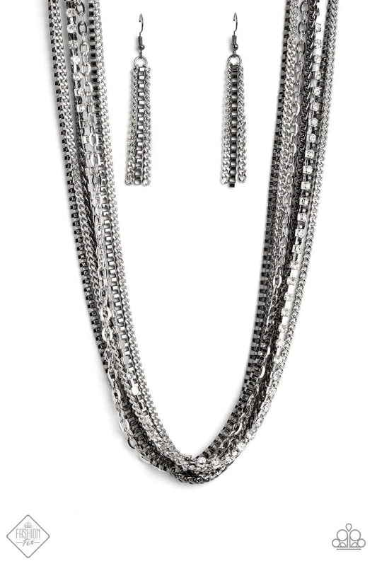 Paparazzi Accessories - Troublemaker Trove - Black Necklace - Bling by JessieK