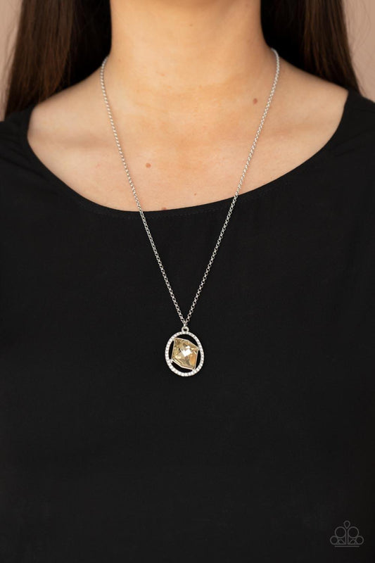 Paparazzi Accessories - Undiluted Dazzle - Brown Necklace - Bling by JessieK