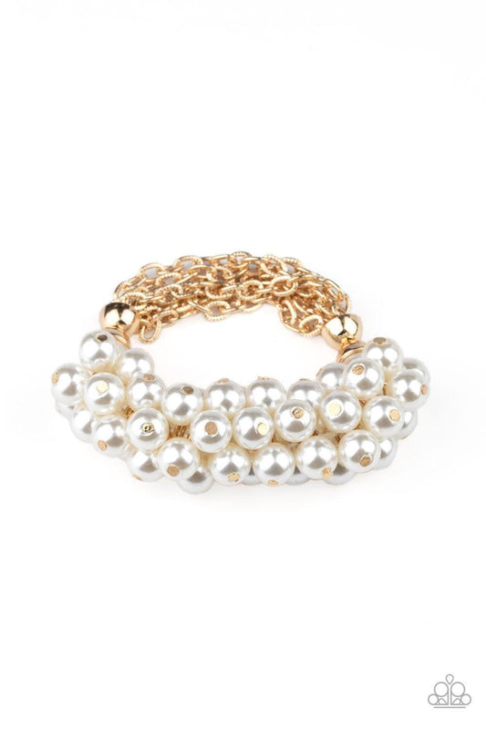 Paparazzi Accessories - Up Class Clash - Gold Bracelet - Bling by JessieK