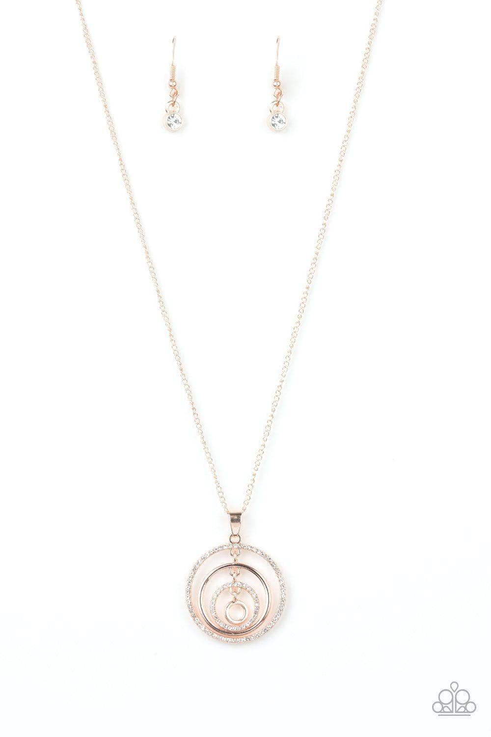Paparazzi Accessories - Upper East Side - Rose Gold Necklace - Bling by JessieK