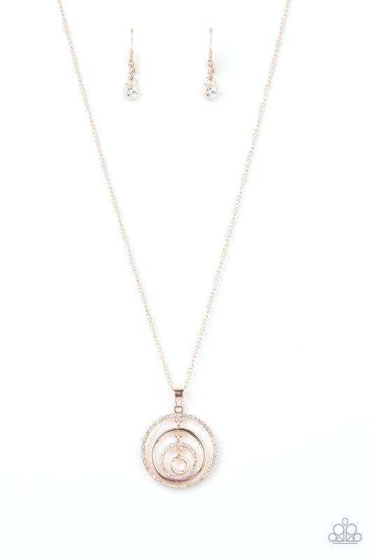 Paparazzi Accessories - Upper East Side - Rose Gold Necklace - Bling by JessieK