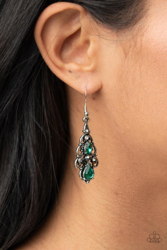 Paparazzi Accessories - Urban Radiance - Green Earrings - Bling by JessieK