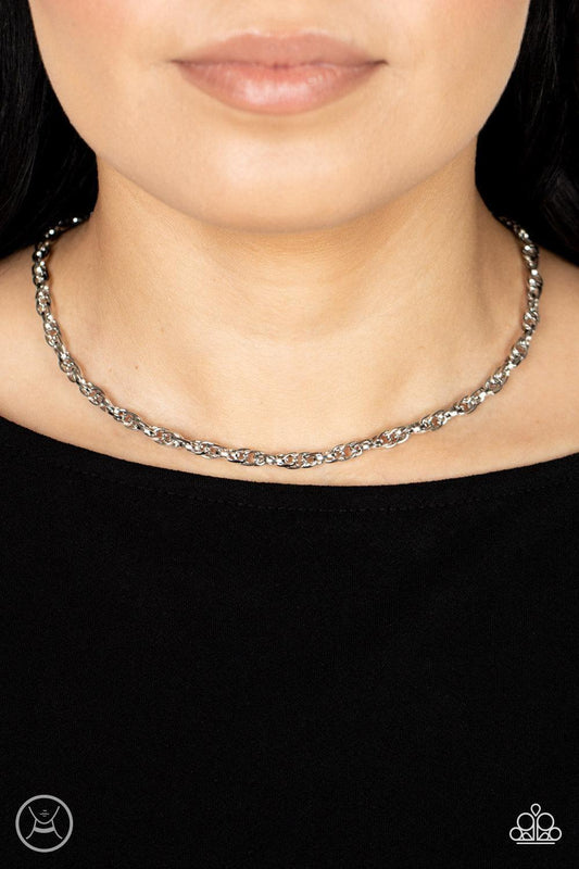 Paparazzi Accessories - Urban Underdog - Silver Choker Necklace - Bling by JessieK