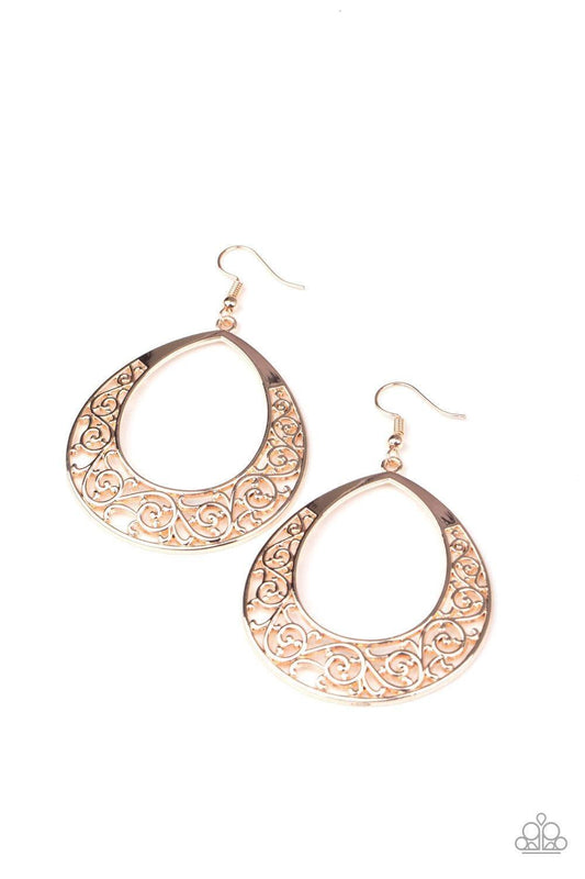 Paparazzi Accessories - Vineyard Venture - Rose Gold Earrings - Bling by JessieK