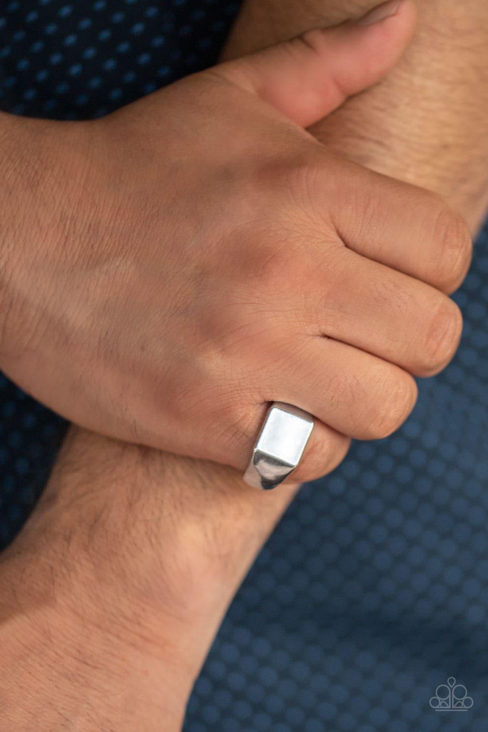 Paparazzi Accessories - Void - Silver Men's Ring - Bling by JessieK