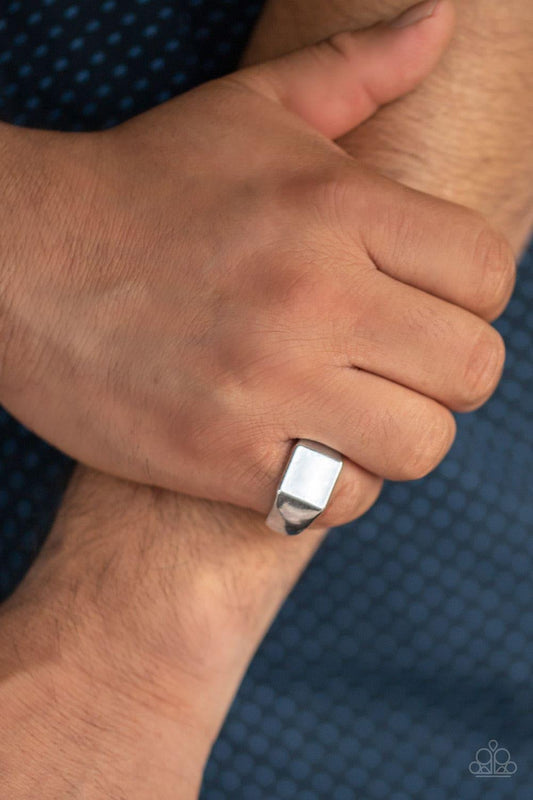 Paparazzi Accessories - Void - Silver Men's Ring - Bling by JessieK