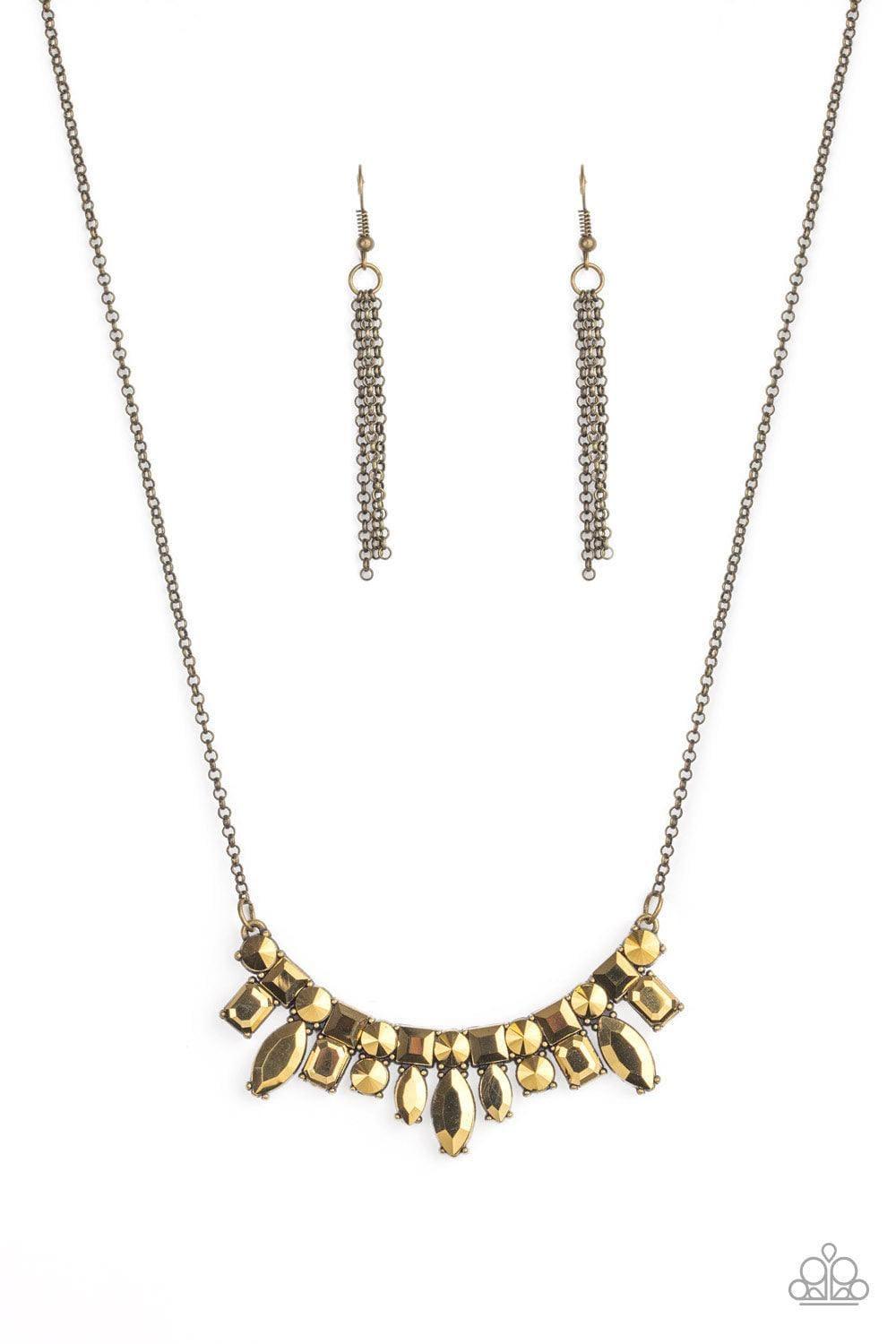 Paparazzi Accessories - Wish Upon a Rock Star - Brass Necklace - Bling by JessieK