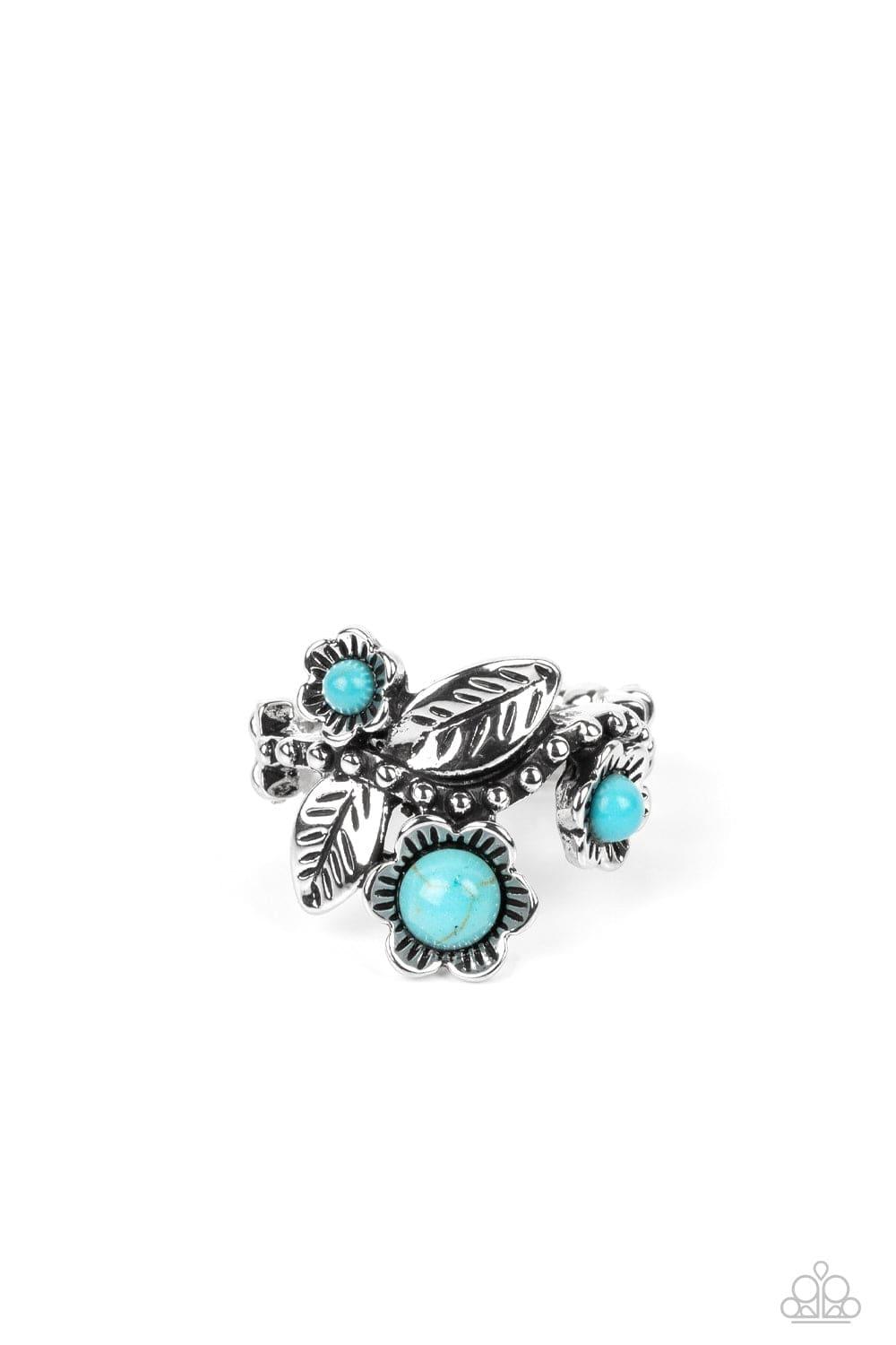 Paparazzi Accessories - Wonderland Wildflower - Blue Ring - Bling by JessieK
