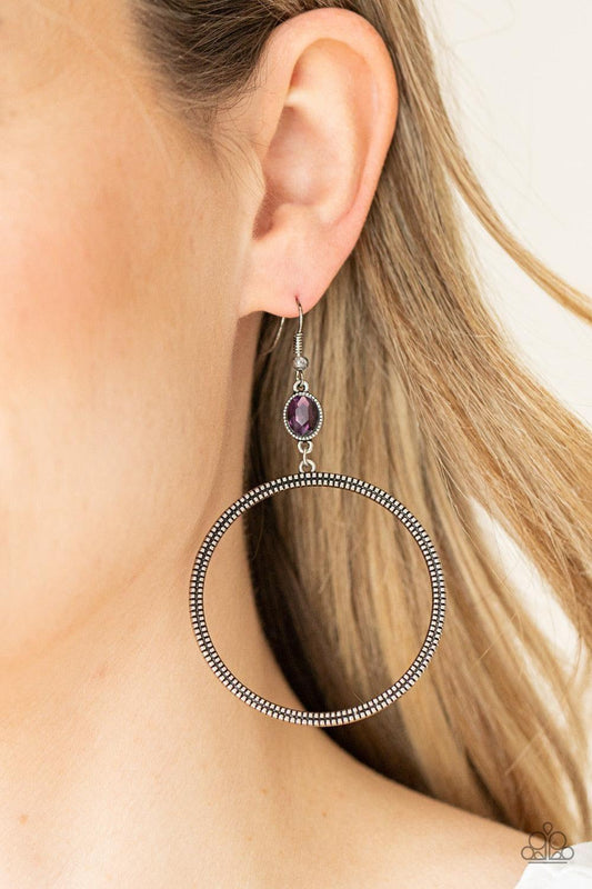 Paparazzi Accessories - Work That Circuit - Purple Earrings - Bling by JessieK