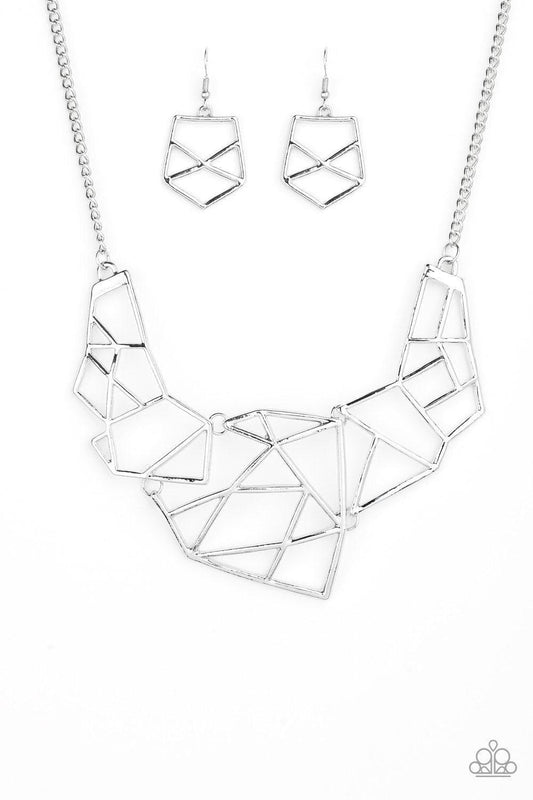 Paparazzi Accessories - World Shattering - Silver Necklace - Bling by JessieK