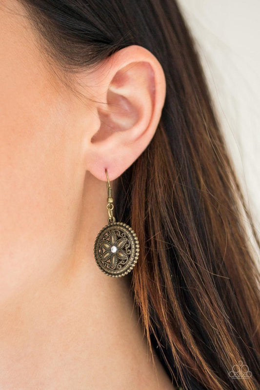 Paparazzi Accessories - Written In The Star Lilies - Brass Necklace - Bling by JessieK