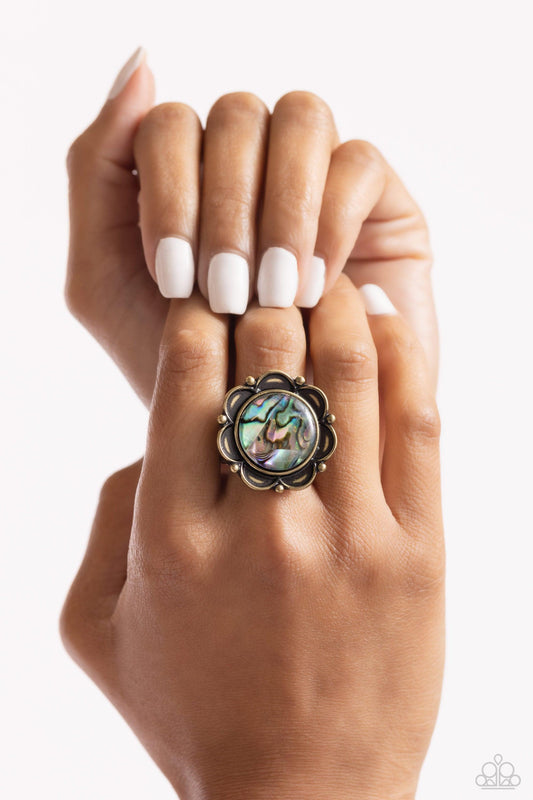 Paparazzi Accessories - Artistic Accomplishment - Brass Ring - Bling by JessieK