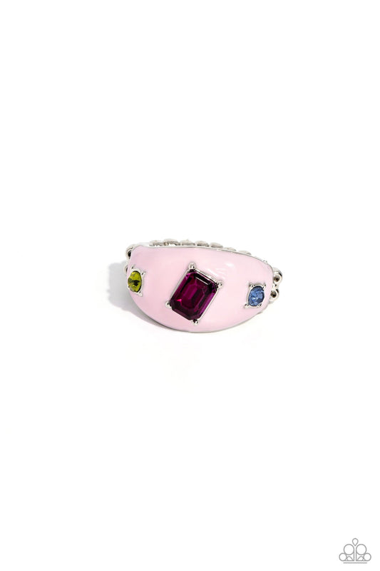 Paparazzi Accessories - Blinding Behavior - Pink Ring - Bling by JessieK
