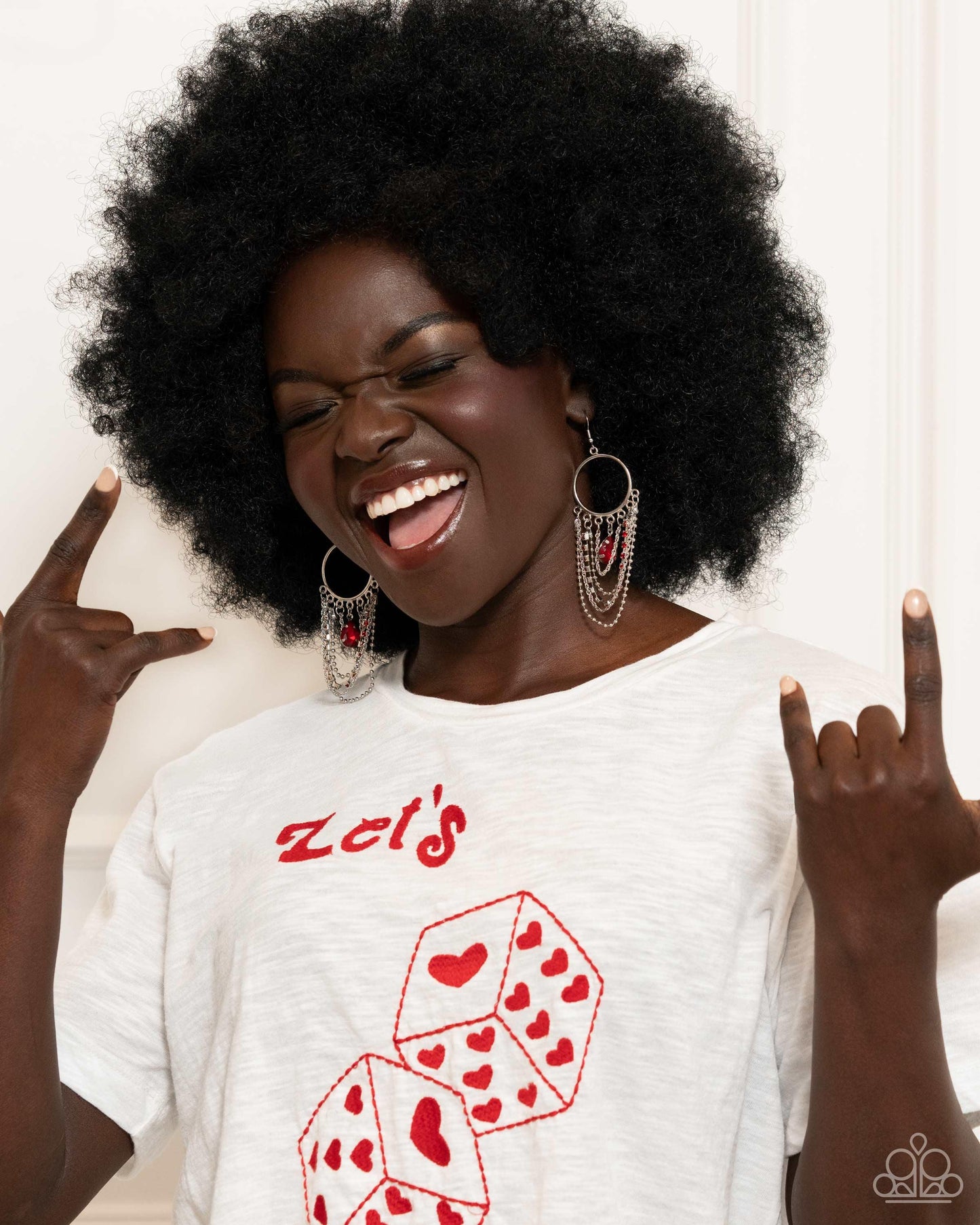 Paparazzi Accessories - Cascading Clash - Red Earrings - Bling by JessieK