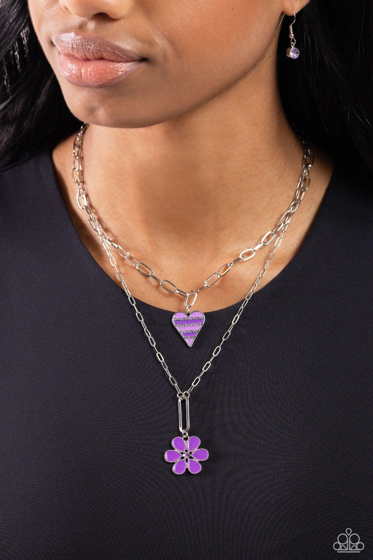 Check Your Heart Rate Purple Necklace Paparazzi Paparazzi Necklace