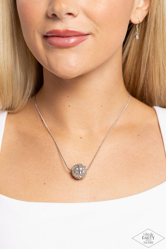 Paparazzi Accessories - Come Out of Your BOMBSHELL - White Necklace - Bling by JessieK