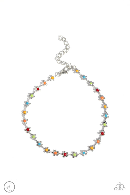 Paparazzi Accessories - Familiar Florals - Multicolor Anklet - Bling by JessieK