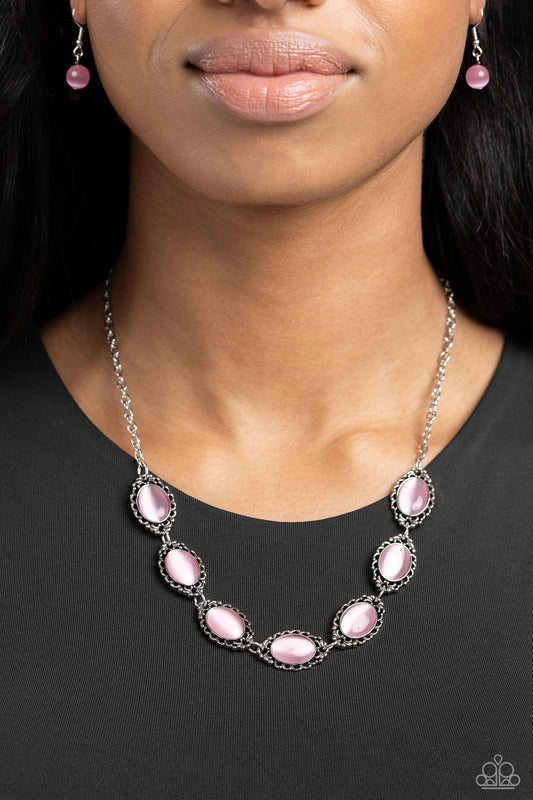 Paparazzi Accessories - Framed in France - Pink Necklace - Bling by JessieK