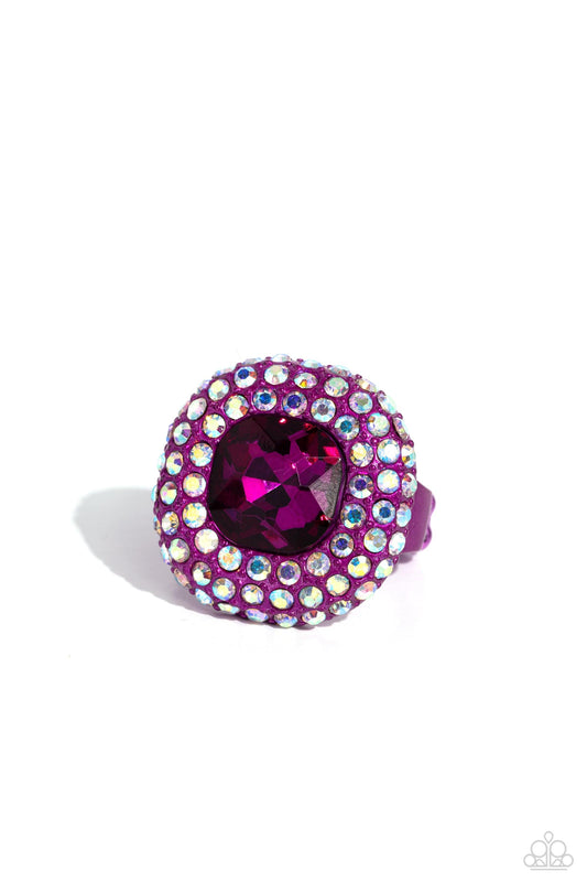 Paparazzi Accessories - Glistening Grit - Pink Ring - Bling by JessieK