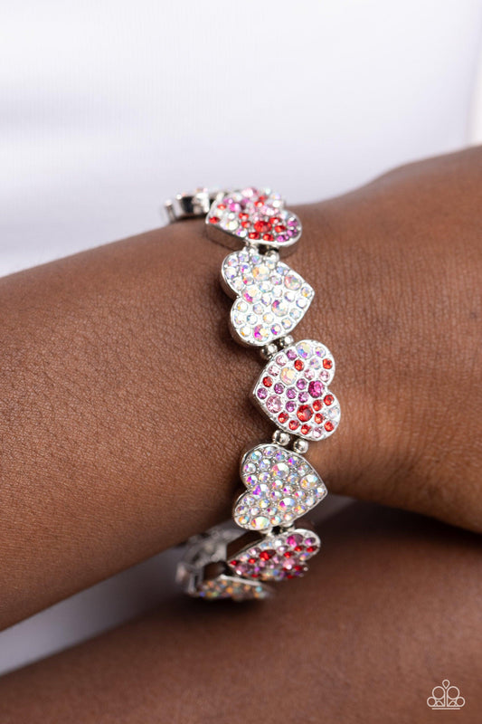 Paparazzi Accessories - Headliner Heart - Multicolor Bracelet - Bling by JessieK