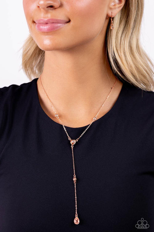 Paparazzi Accessories - Lavish Lariat - Copper Necklace - Bling by JessieK