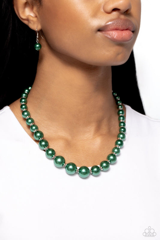 Paparazzi Accessories - Manhattan Mogul - Green Necklace - Bling by JessieK