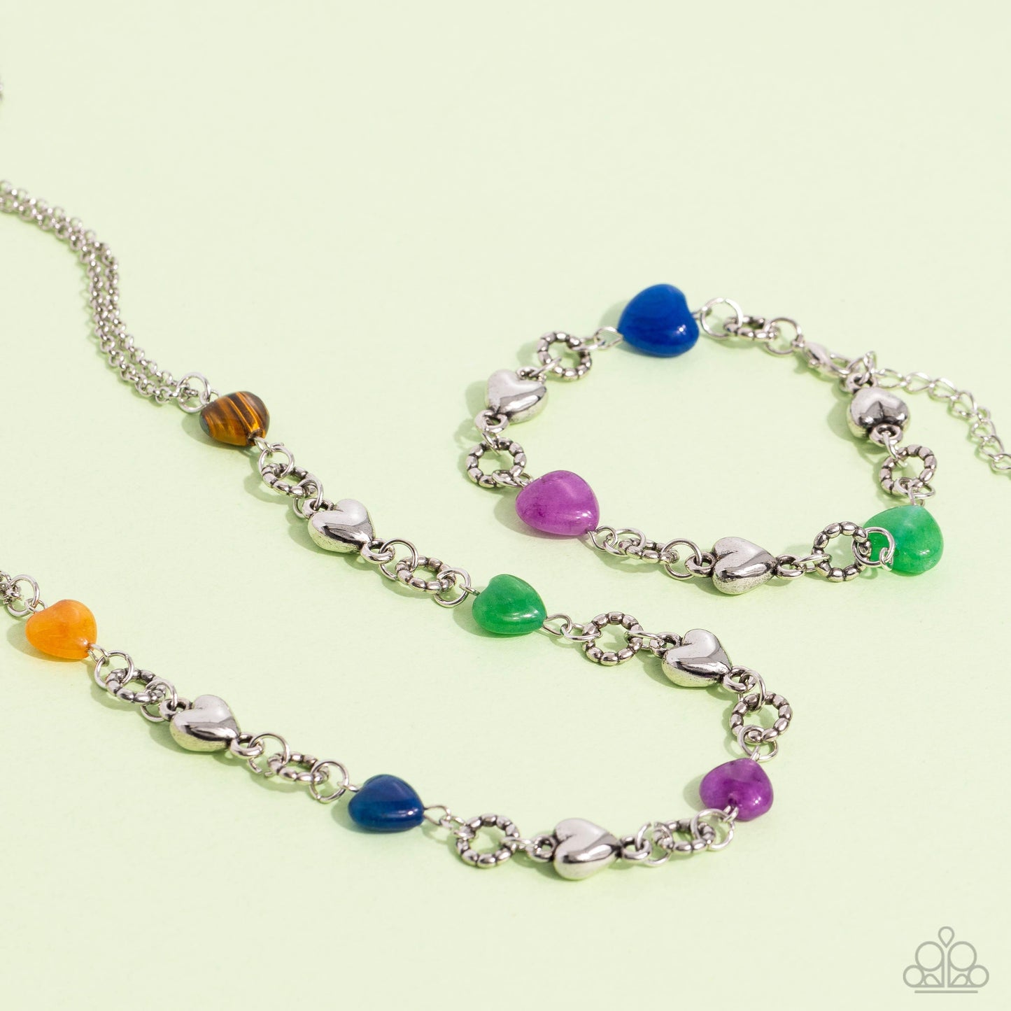 Paparazzi Accessories - My HEARTBEAT Will Go On - Multicolor Necklace - Bling by JessieK