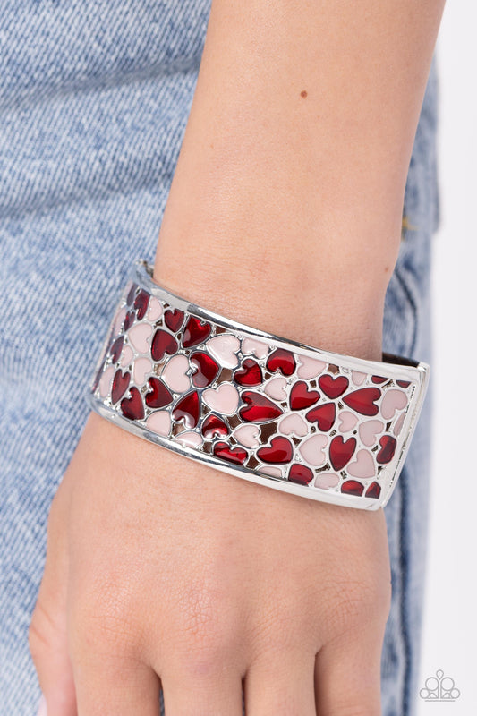 Paparazzi Accessories - Penchant for Patterns - Red Bracelet - Bling by JessieK