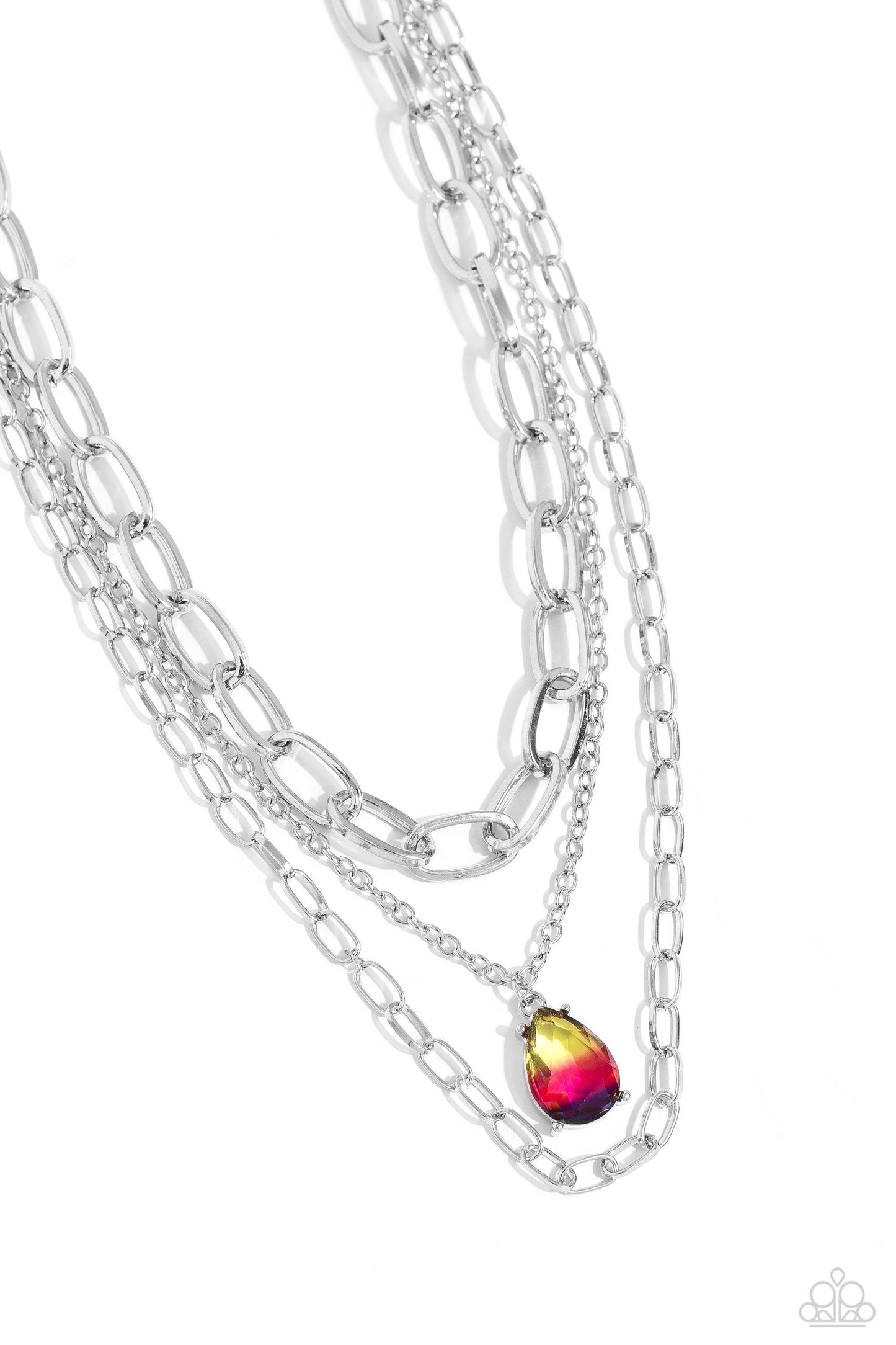 Paparazzi Accessories - Teardrop Tiers - Multicolor Necklace - Bling by JessieK