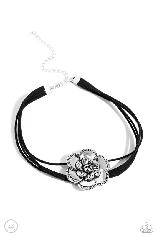 Paparazzi Accessories - Textured Tapestry - Black Choker Necklace - Bling by JessieK
