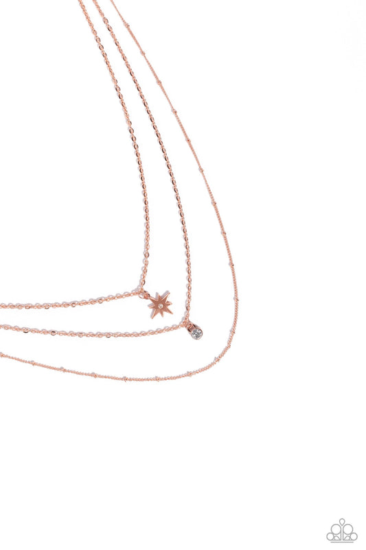 Paparazzi Accessories - Trendy Twinkle - Copper Necklace - Bling by JessieK