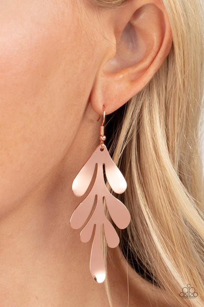 Paparazzi Accessories - A Frond Farewell - Copper Earrings - Bling by JessieK