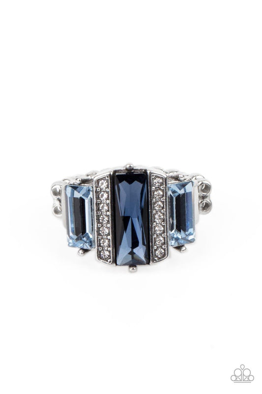 Paparazzi Accessories - A Glitzy Verdict - Blue Ring - Bling by JessieK