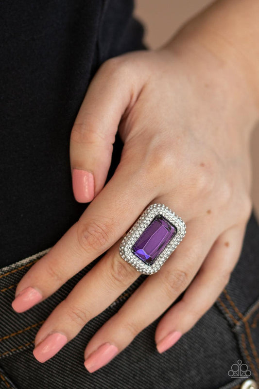 Paparazzi Accessories - A Grand Statement-maker - Purple Ring - Bling by JessieK