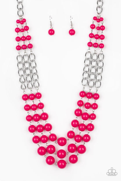 Paparazzi Accessories - A La Vogue - Pink Necklace - Bling by JessieK