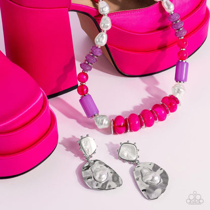 Paparazzi Accessories - A Sheen Slate - Pink Necklace - Bling by JessieK