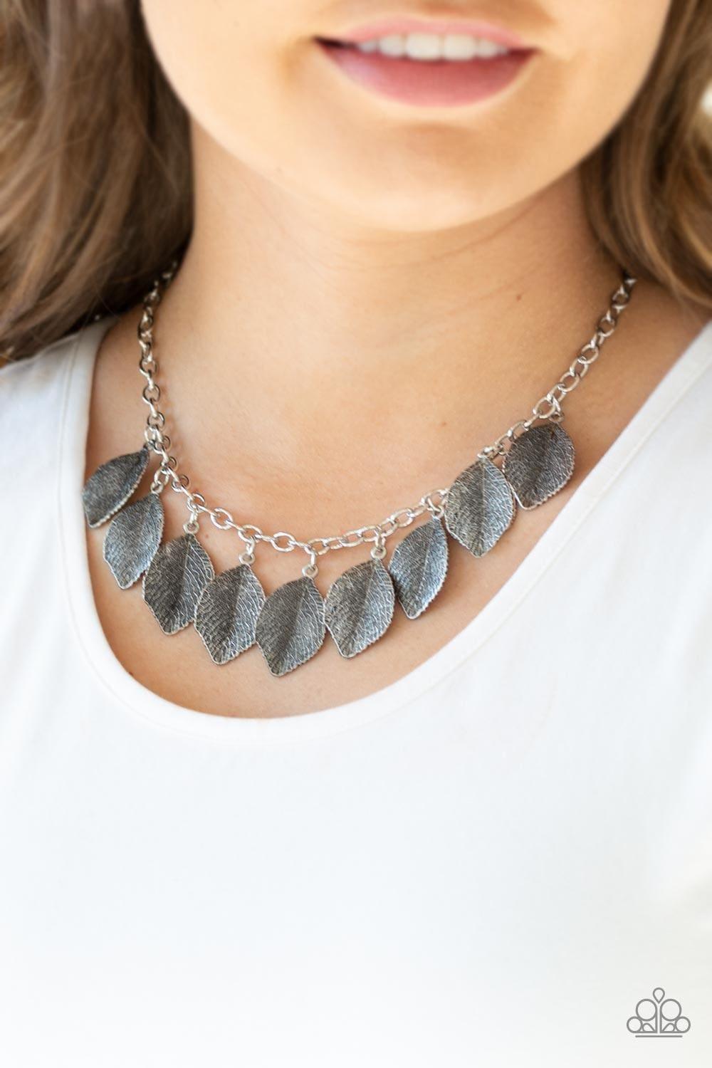 Paparazzi Accessories - A True Be-leaf-er - Silver Necklace - Bling by JessieK