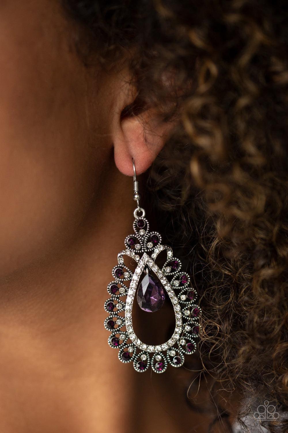 Paparazzi Accessories - All About Business - Purple Earrings - Bling by JessieK