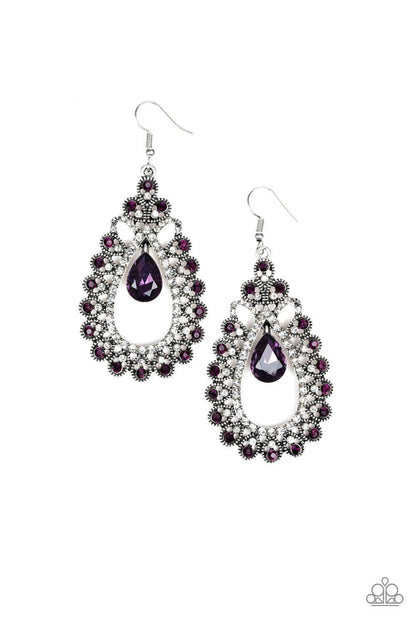 Paparazzi Accessories - All About Business - Purple Earrings - Bling by JessieK
