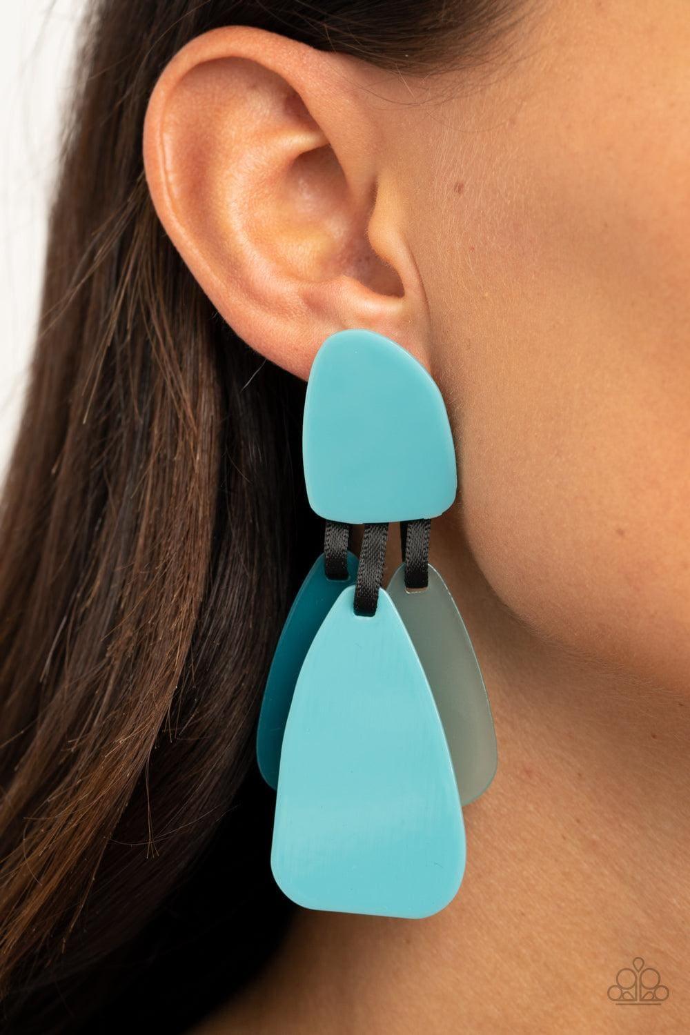 Paparazzi Accessories - All Faux One - Blue Earrings - Bling by JessieK