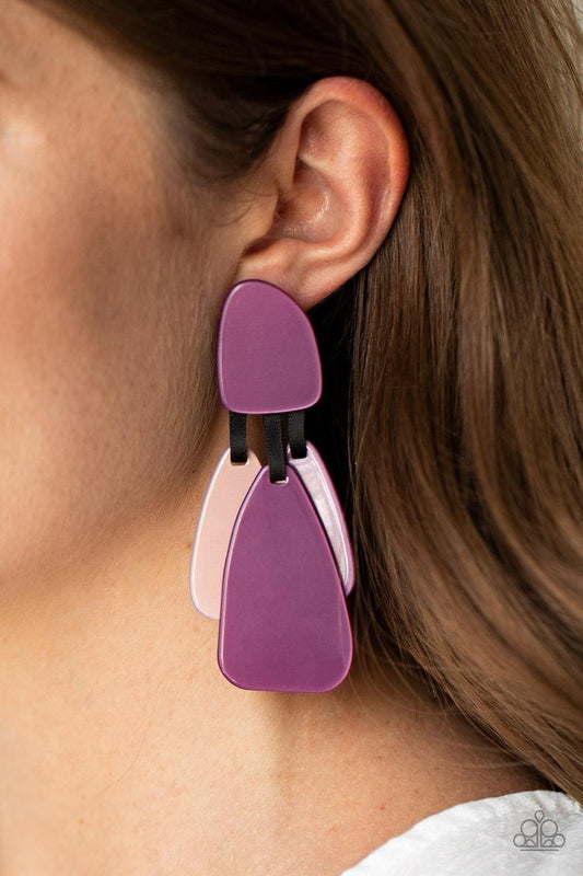 Paparazzi Accessories - All Faux One - Purple Earrings - Bling by JessieK