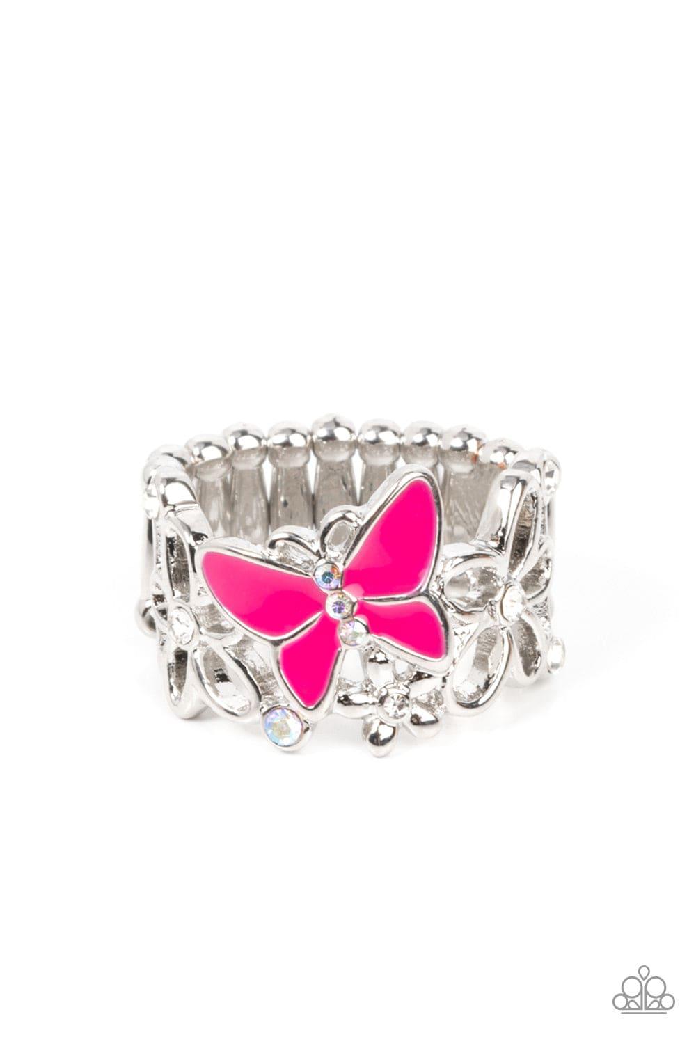 Paparazzi Accessories - All Fluttered Up - Pink Ring - Bling by JessieK