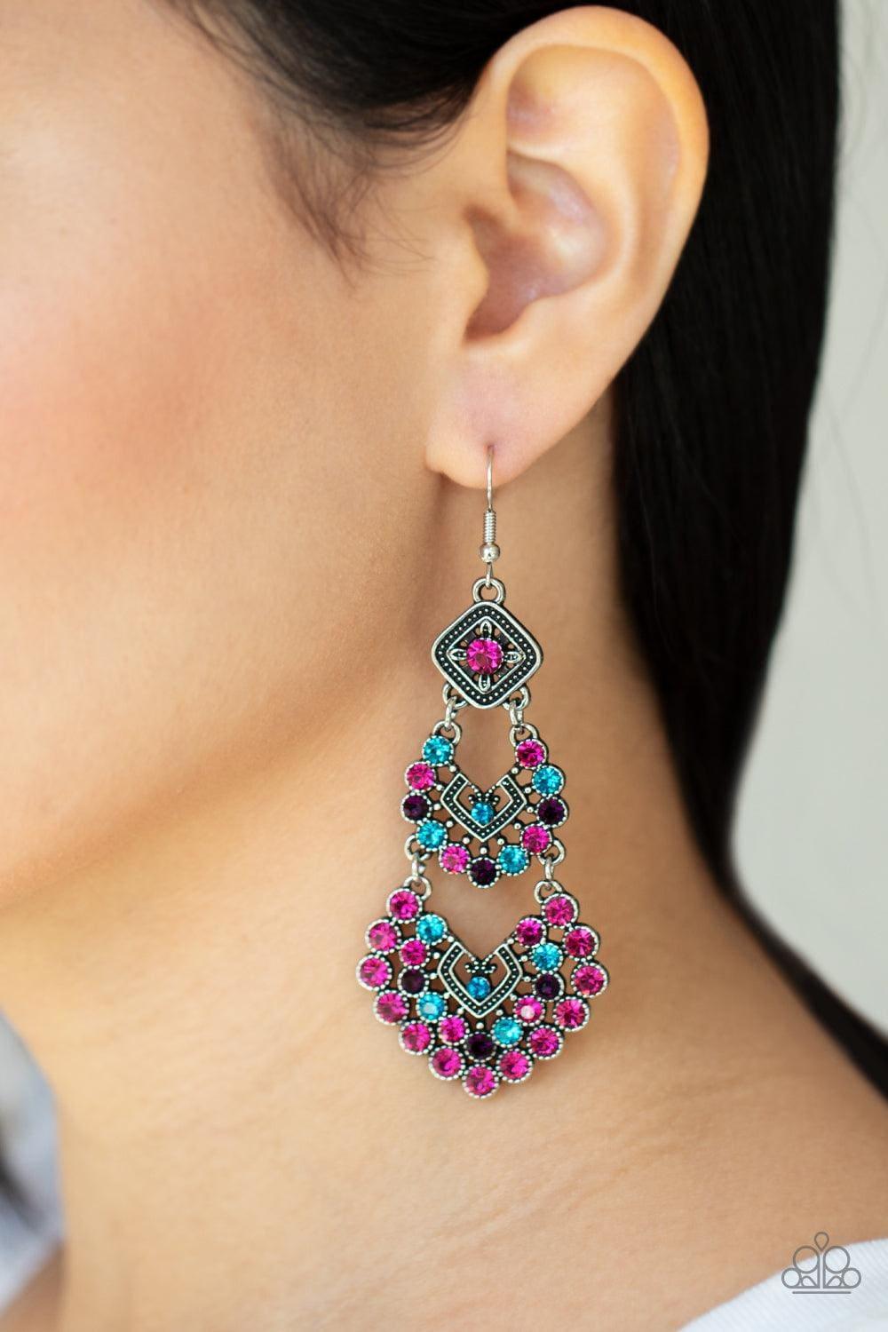 Paparazzi Accessories - All For The Glam - Multicolor Earrings - Bling by JessieK