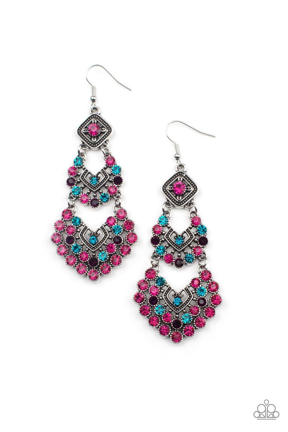 Paparazzi Accessories - All For The Glam - Multicolor Earrings - Bling by JessieK