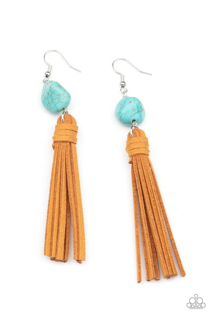 Paparazzi Accessories - All-natural Allure - Blue Earrings - Bling by JessieK