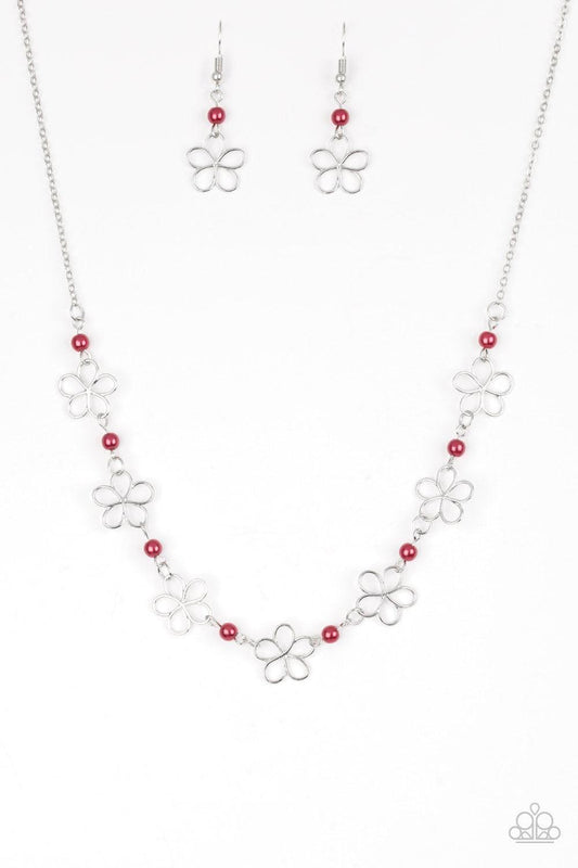 Paparazzi Accessories - Always Abloom - Red Necklace - Bling by JessieK