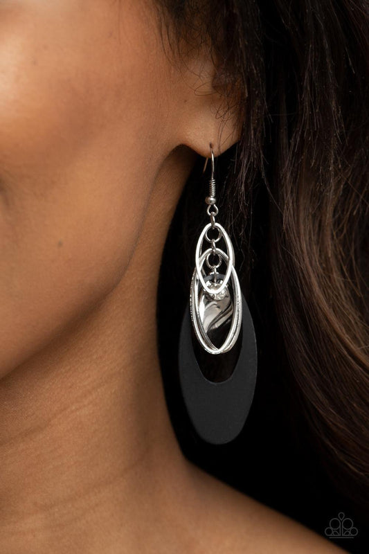 Paparazzi Accessories - Ambitious Allure - Black Earrings - Bling by JessieK