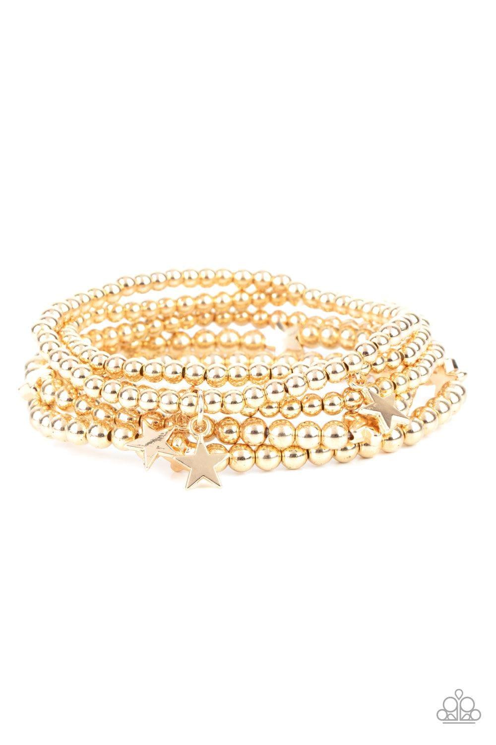 Paparazzi Accessories - American All-star - Gold Bracelet - Bling by JessieK